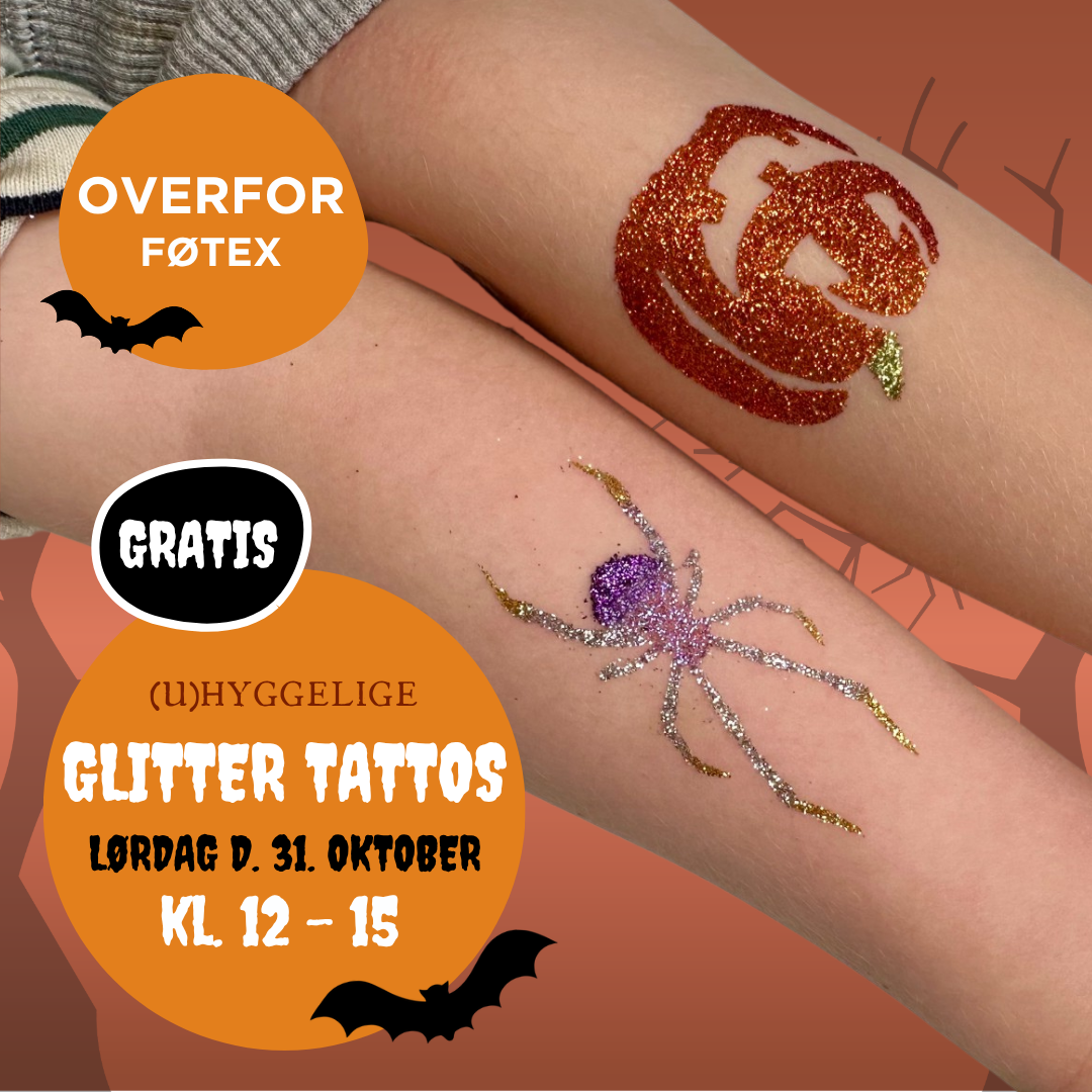 FÅ EN UHYGGELIG GLITTER TATTOO! 👻✨